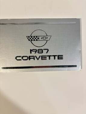1987 Chevrolet Corvette Factory Original Owner's Manual